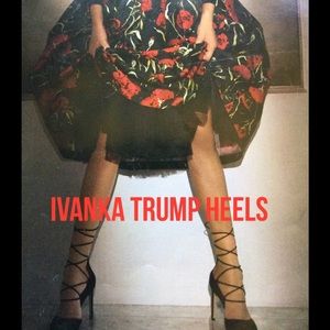 Ivanka Trump Black Suede Lace Up Heel PB1